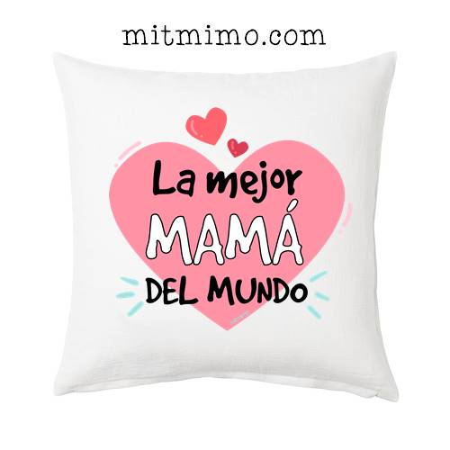 Regalo Original y Divertido Cojín 40x40 cm para Madre En Español Gracias Mejor Familia 11 oz 